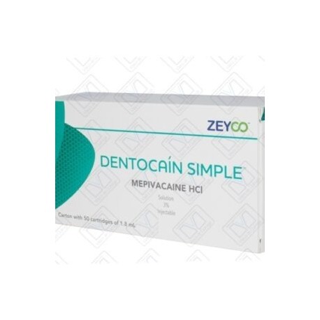 DENTOCAÍN SIMPLE  MEPIVACAÍNA HCI 3% Zeyco