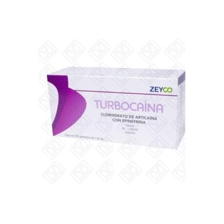 TURBOCAÍNA ARTICAÍNA HCl 4% / EPINEFRINA 1:100,000 Zeyco